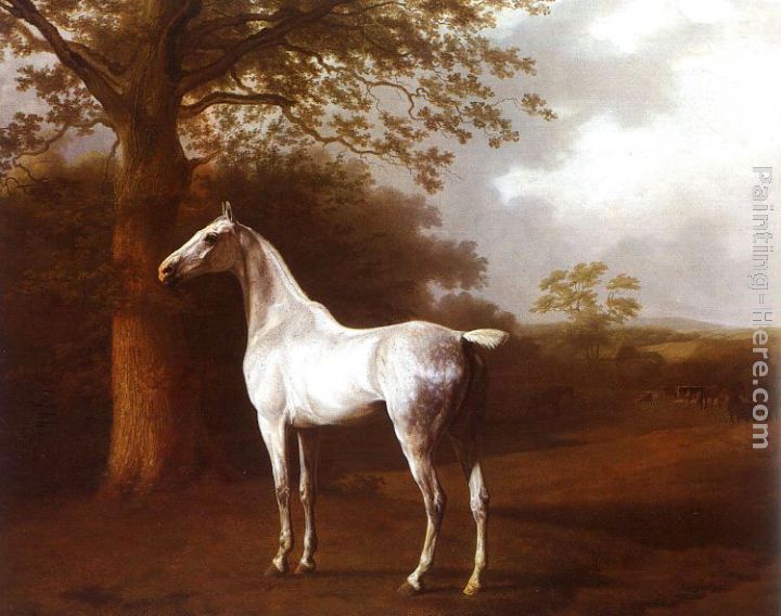 White Horse in Pasture painting - Jacques-Laurent Agasse White Horse in Pasture art painting